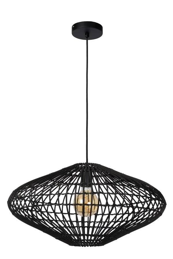 Lucide MAGALI - Pendant light - Ø 56 cm - 1xE27 - Black - off